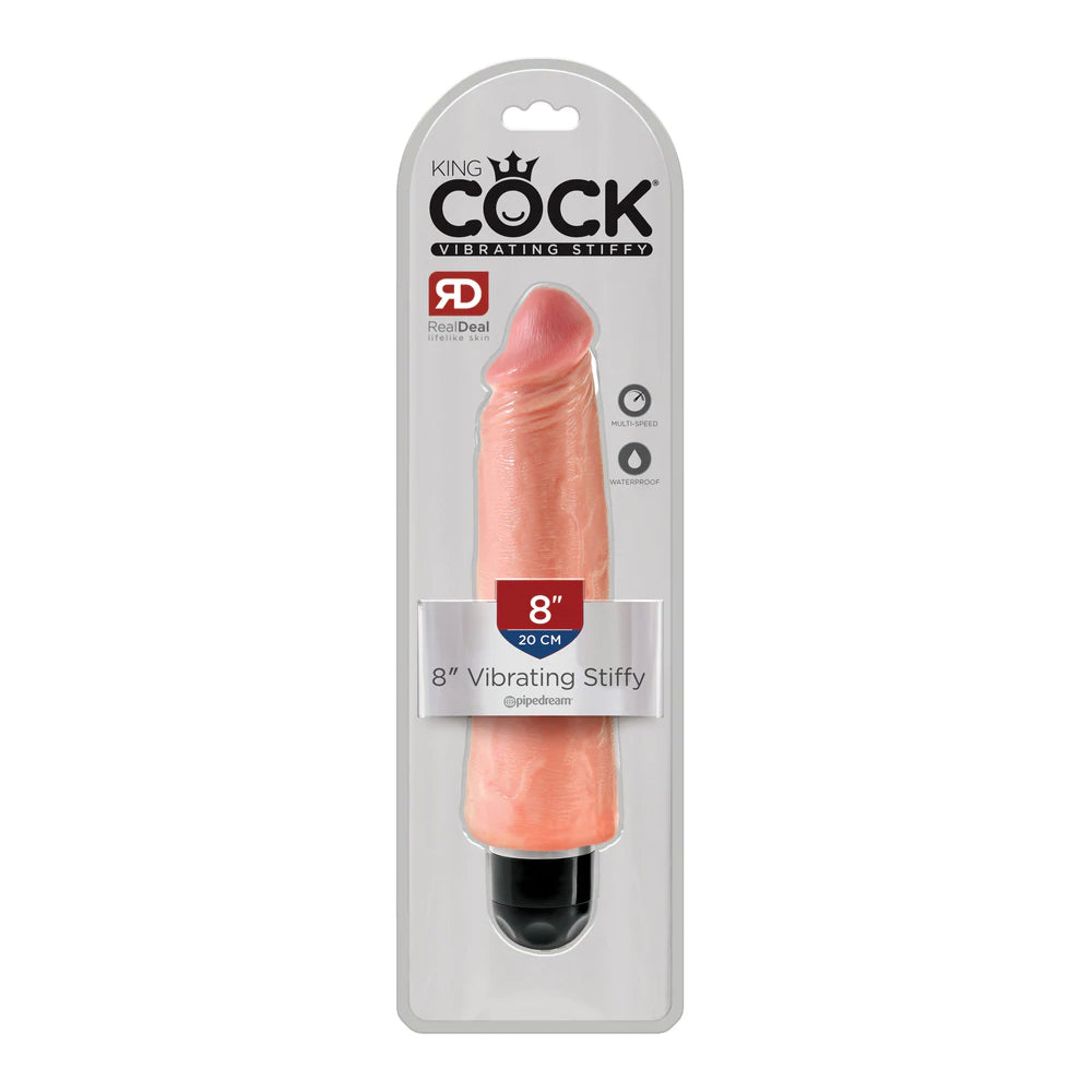 King Cock 8" Vibrating Stiffy Light | 603912743814 | Available at EroticWarehouse.com