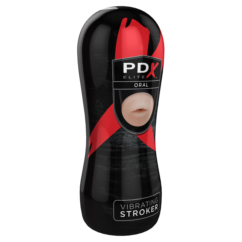 PDX Elite Vibrating Oral Stroker | 603912751451 | Available at EroticWarehouse.com