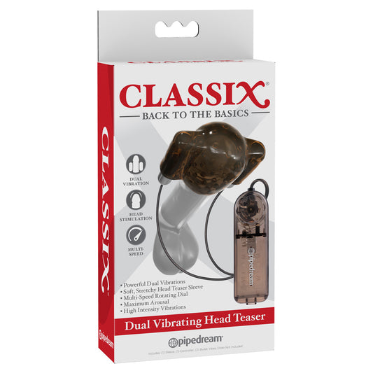 Classix Dual Vibrating Head Teaser Black/Smoke | 603912760132 | Available at EroticWarehouse.com