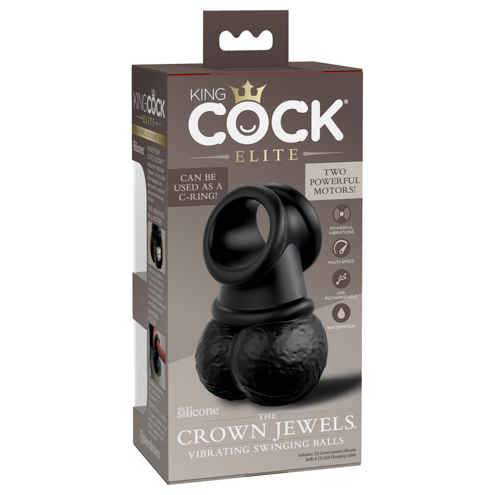 King Cock Elite The Crown Jewels Vibrating | 603912770988 | Available at EroticWarehouse.com