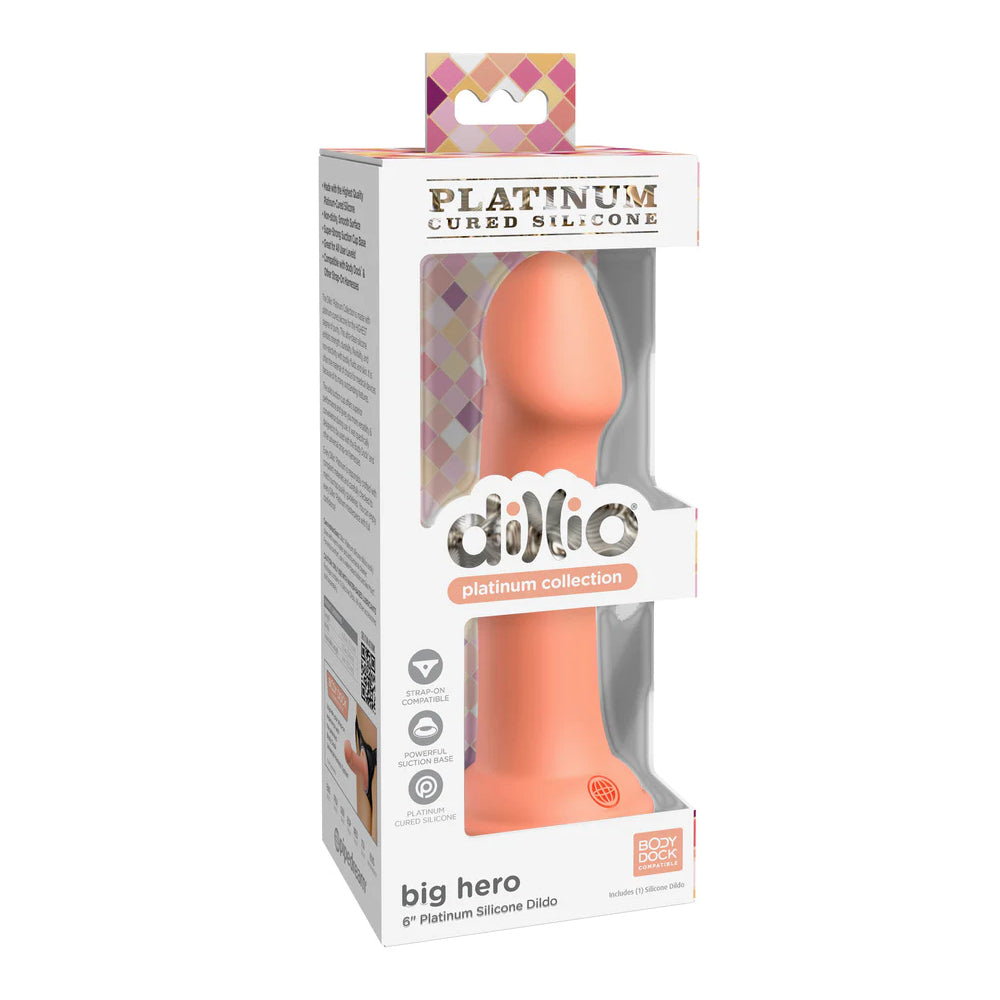 Dillio Platinum Big Hero 6'' Peach | 603912772777 | Available at EroticWarehouse.com