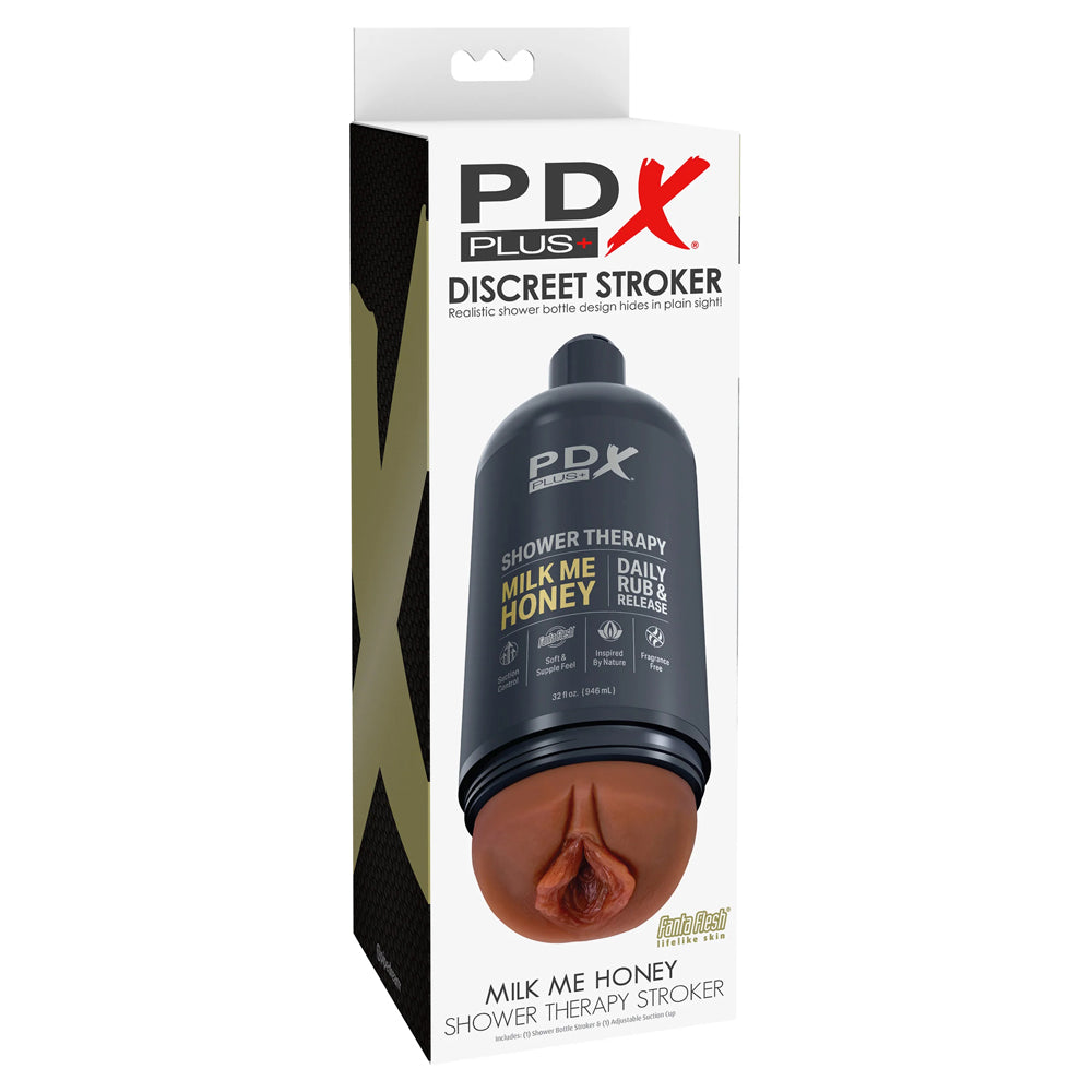 Pdx Plus Shower Therapy Milk Me Honey Brown | 603912774559 | Available at EroticWarehouse.com