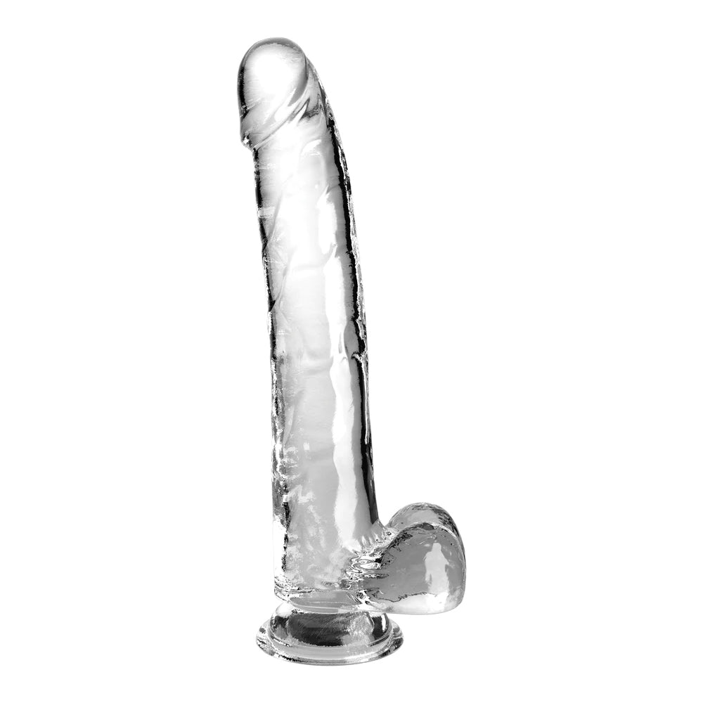 King Cock Clear 11" With Balls Clear | 603912774665 | Available at EroticWarehouse.com