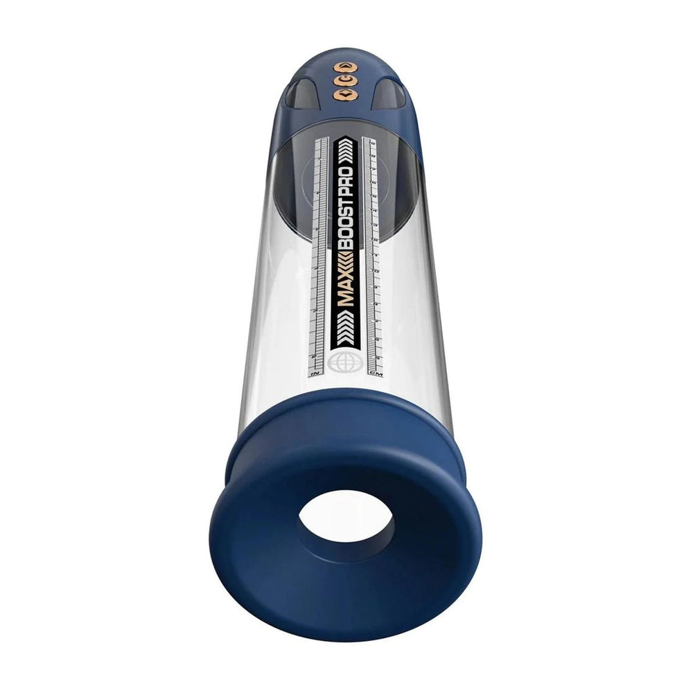 Pump Worx Max Boost Pro Flow Blue/Clear | 603912775204 | Available at EroticWarehouse.com