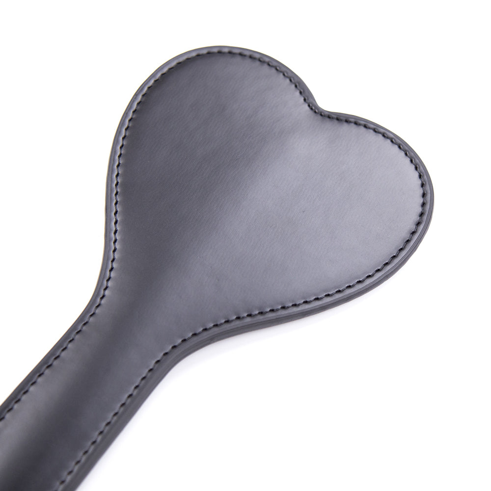 PVC Heart Shaped Paddle Black | 612608642904 | Available at EroticWarehouse.com
