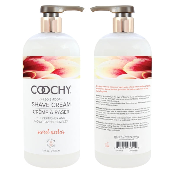 Coochy Shave Cream Sweet Nectar 32 oz. | 638258902410 | Available at EroticWarehouse.com