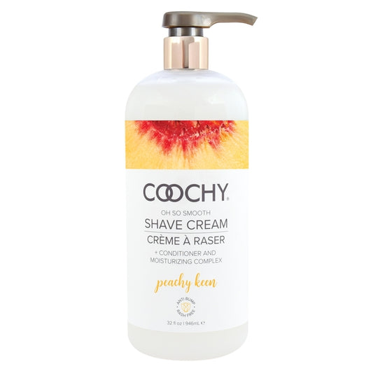 Coochy Shave Cream Peachy Keen 32 oz. | 638258902427 | Available at EroticWarehouse.com