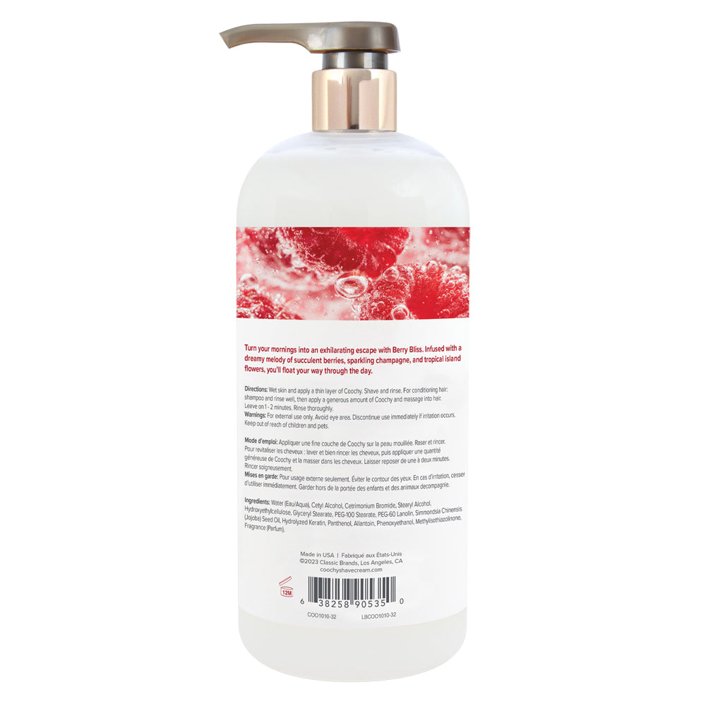 Coochy Berry Bliss Shave Cream 32 oz. | 638258905350 | Available at EroticWarehouse.com