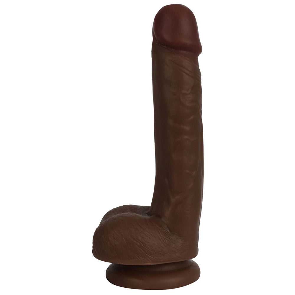 Thinz 7" Slim Dong W/Balls Chocolate | 643380985347 | Available at EroticWarehouse.com