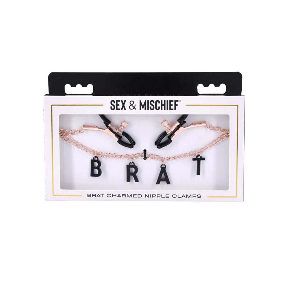 S&M Brat Charmed Nipple Clamps | 646709098476 | Available at EroticWarehouse.com