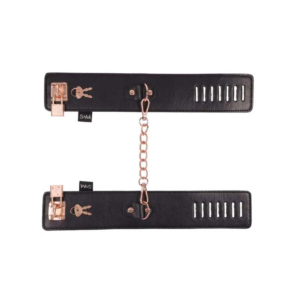 S&M Brat Locking Cuffs | 646709098490 | Available at EroticWarehouse.com