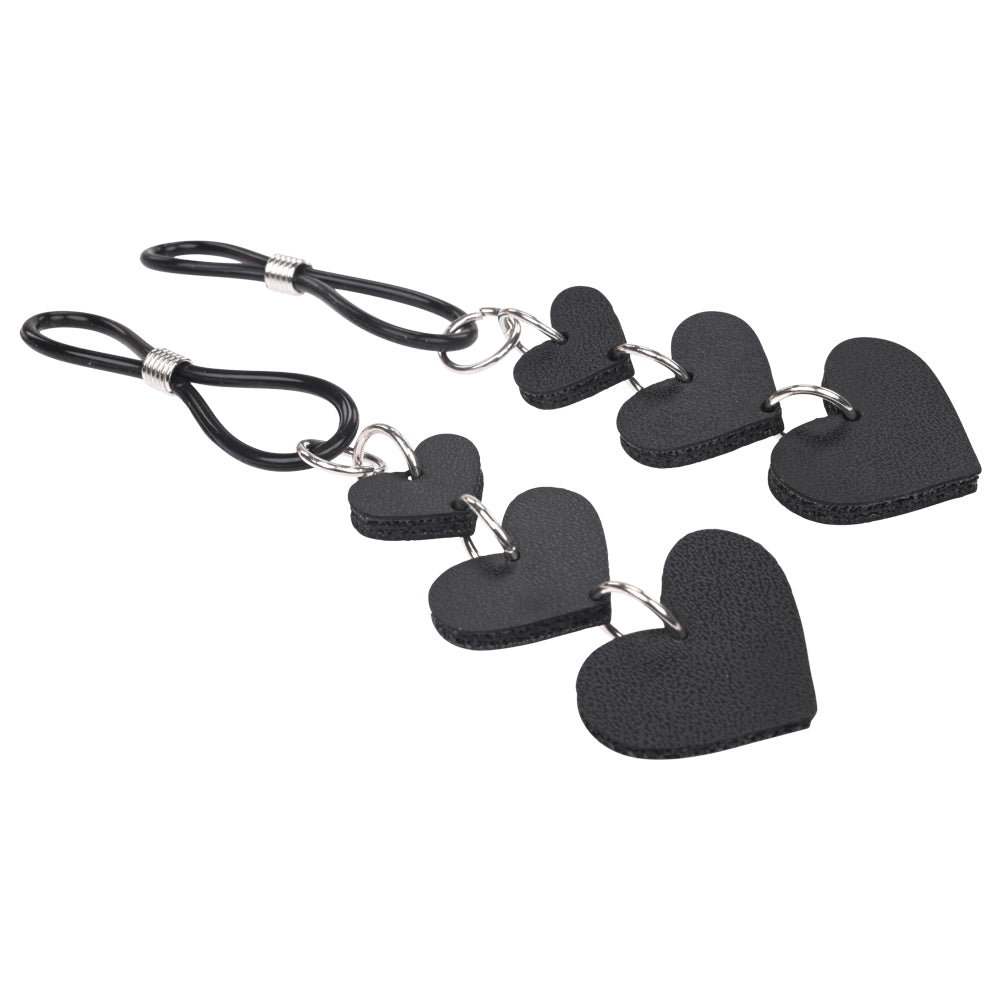 S&M Heart Nipple Ties | 646709098575 | Available at EroticWarehouse.com