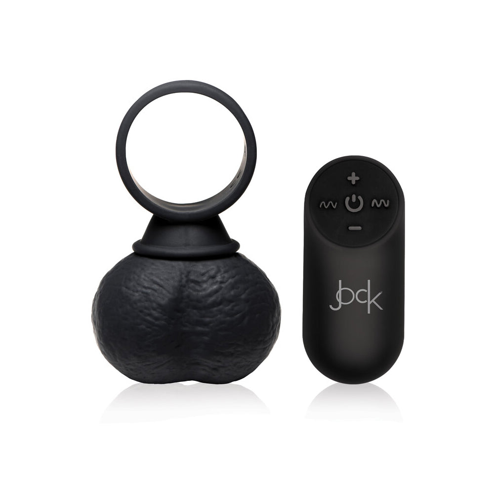 Jock 28X Vibrating Silicone Balls X Large Black | 653078943221 | Available at EroticWarehouse.com