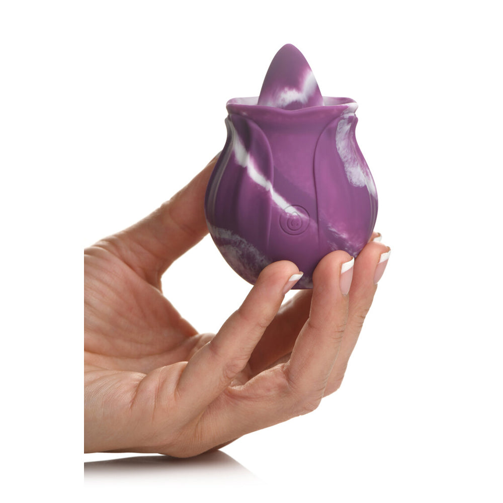 Gossip Licking Rose 10 Function Rechargeable Silicone Purple Twirl | 653078943313 | Available at EroticWarehouse.com