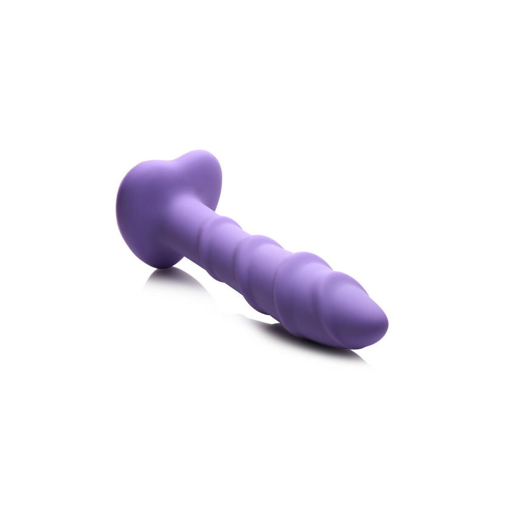 Simply Sweet Swirl Silicone Dildo Purple | 653078943412 | Available at EroticWarehouse.com