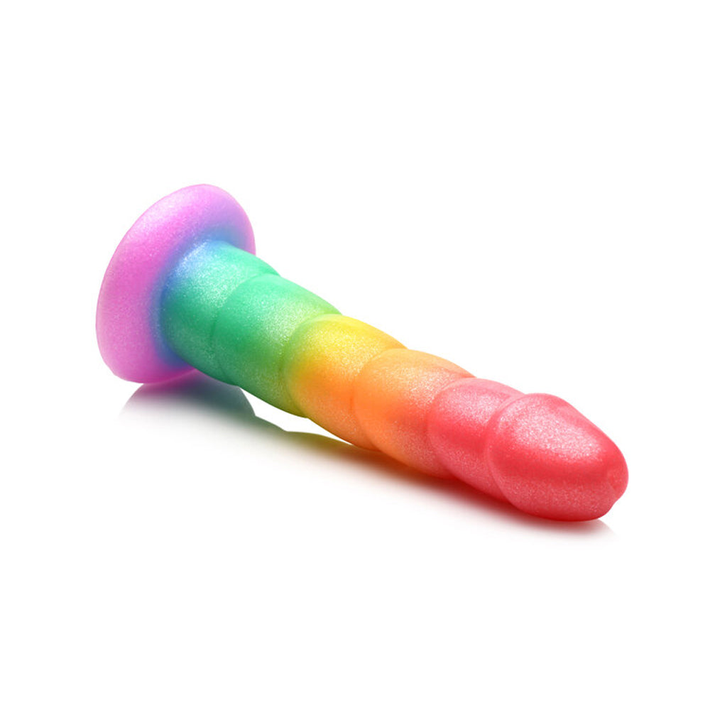 Simply Sweet 6.5" Swirl Rainbow Dildo | 653078943658 | Available at EroticWarehouse.com