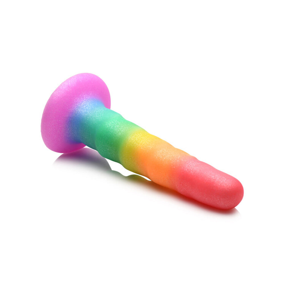 Simply Sweet 6.5" Zigzag Rainbow Dildo | 653078943672 | Available at EroticWarehouse.com
