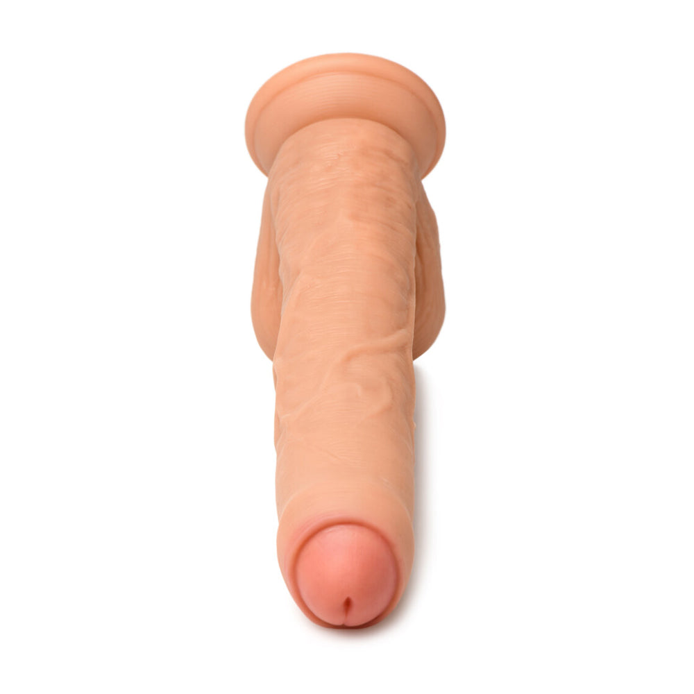 Thinz 8" Uncut Dildo With Balls Light | 653078944099 | Available at EroticWarehouse.com