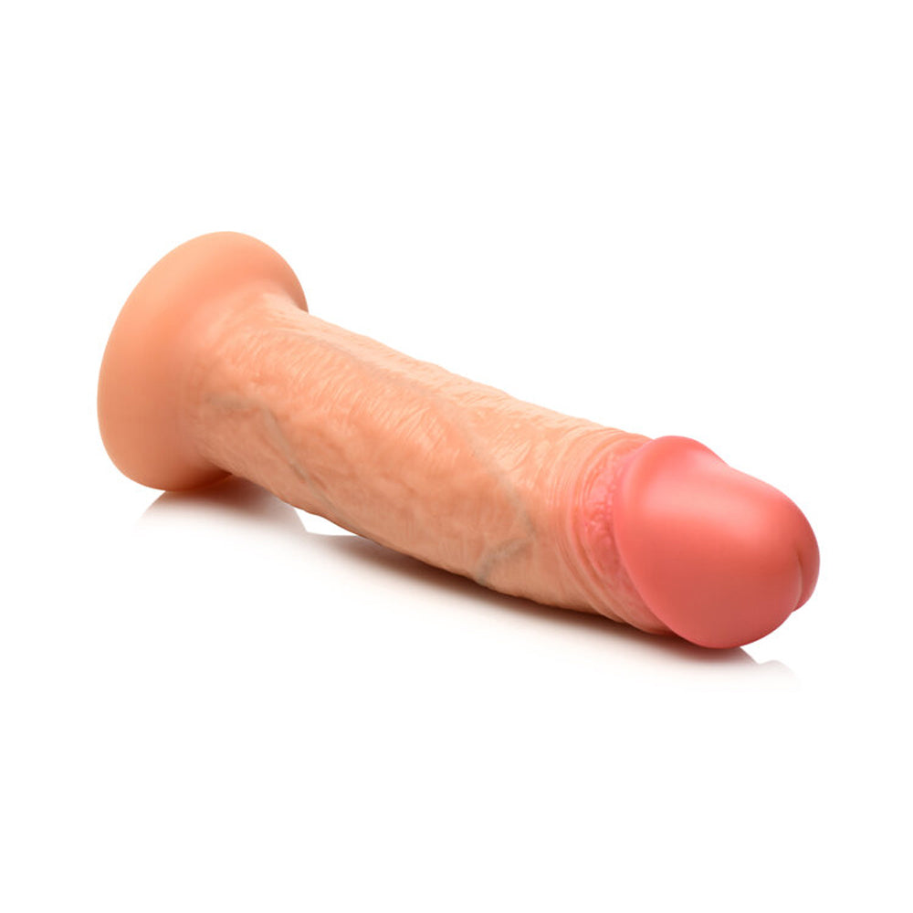 Jock 8" Realistic Skin Silicone Dildo Light | 653078944136 | Available at EroticWarehouse.com