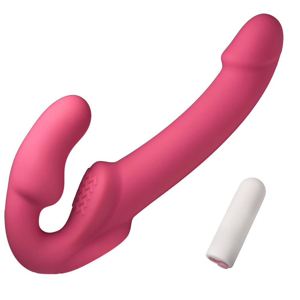 Simply Sweet Candy Crush Pink Vibrating Strapless Strap-On | 653078944891 | Available at EroticWarehouse.com