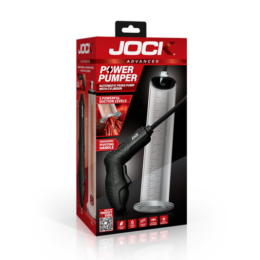 Jock Power Pumper Automatic Penis Pump With Cylinder | 653078945058 | Available at EroticWarehouse.com