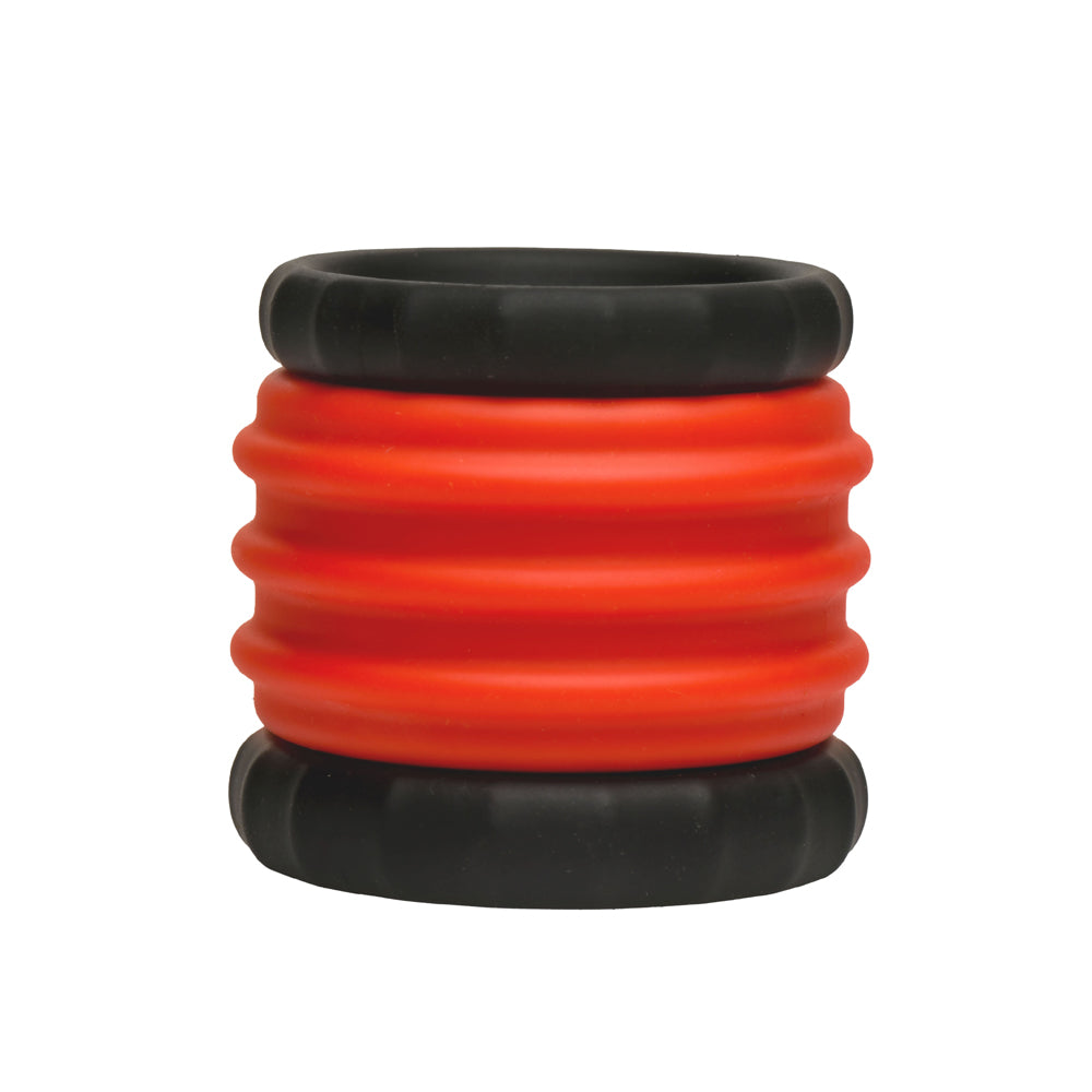 Jock Enhancers 2-In-1 Silicone Cock Ring Red | 653078945089 | Available at EroticWarehouse.com