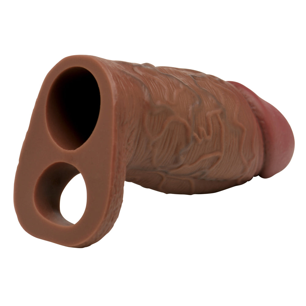 Jock Enhancers Silicone Penis Extension Sleeve Dark | 653078945195 | Available at EroticWarehouse.com