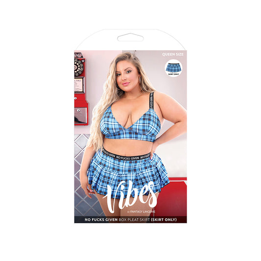 No Fucks Given Box Pleat Skirt - Queen Size Boxed | 657447081798 | Available at EroticWarehouse.com