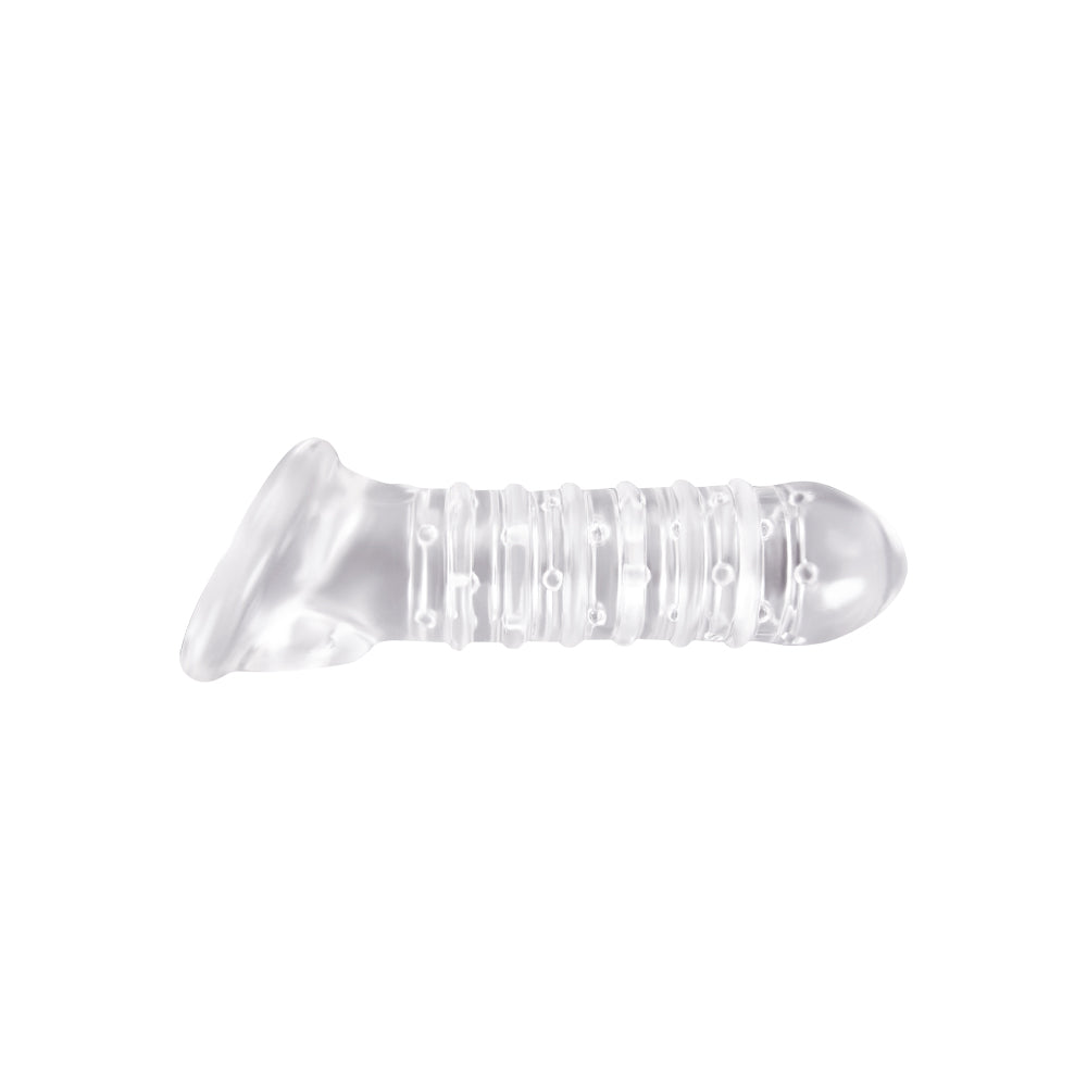 Renegade Ribbed Sleeve Clear | 657447097195 | Available at EroticWarehouse.com