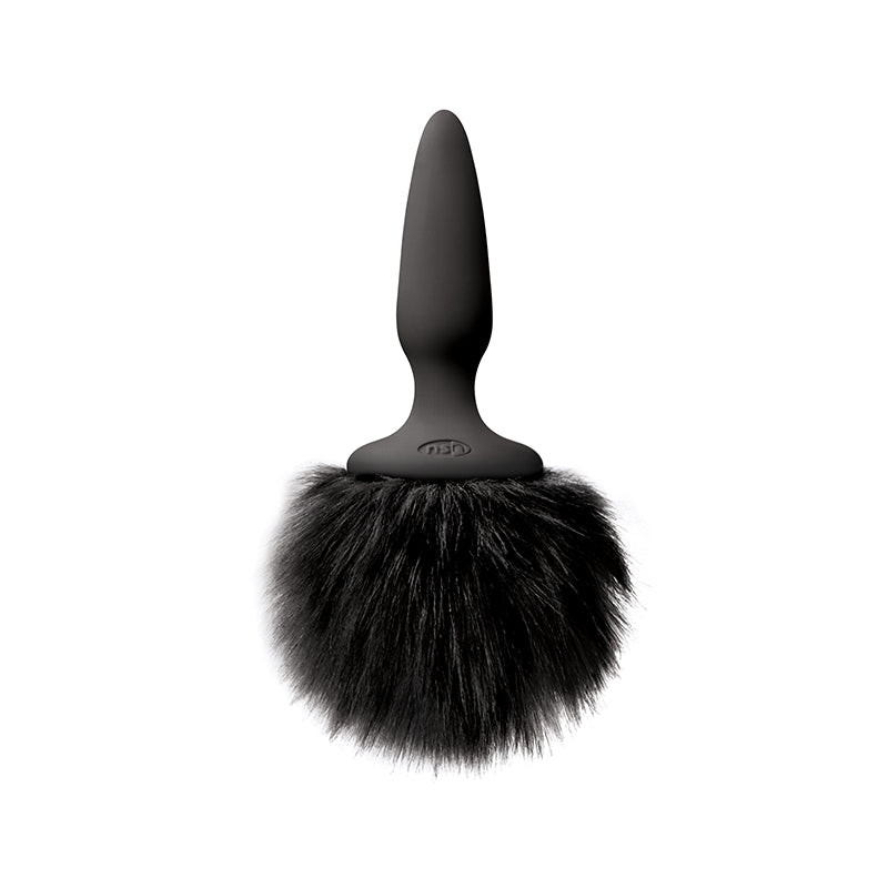 Bunny Tails Mini Black Fur | 657447102486 | Available at EroticWarehouse.com