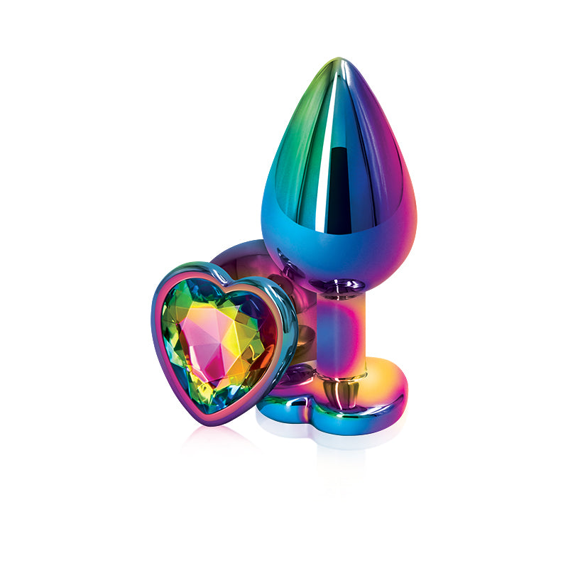 Rear Assets Mulitcolor Heart Medium Rainbow | 657447103117 | Available at EroticWarehouse.com