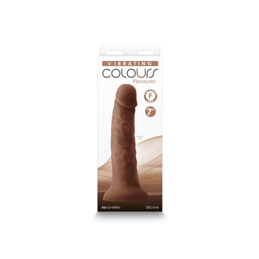 Colours Pleasures 7" Vibrating Dong Brown | 657447104893 | Available at EroticWarehouse.com
