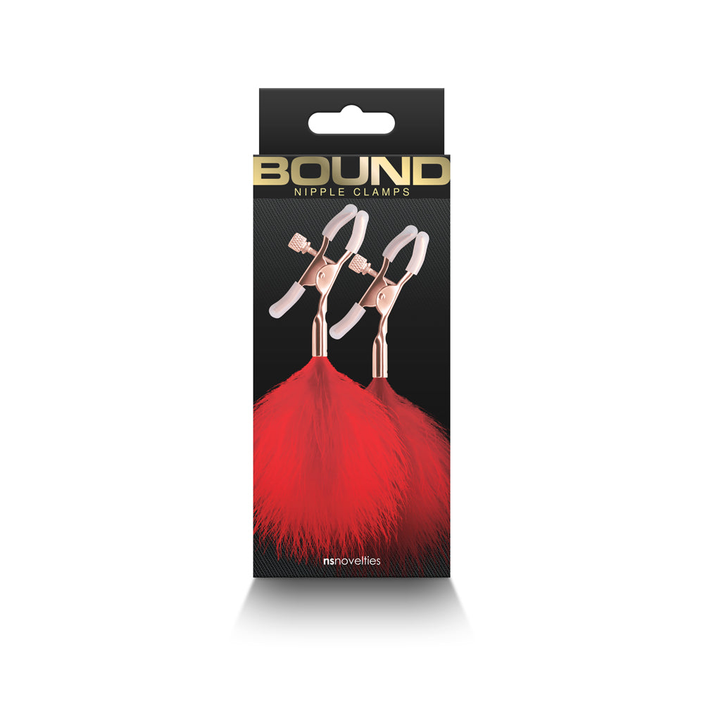 Bound Nipple Clamps F1 Red | 657447106866 | Available at EroticWarehouse.com