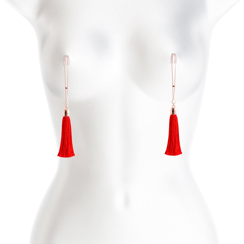 Bound Nipple Clamps T1 Red | 657447106873 | Available at EroticWarehouse.com
