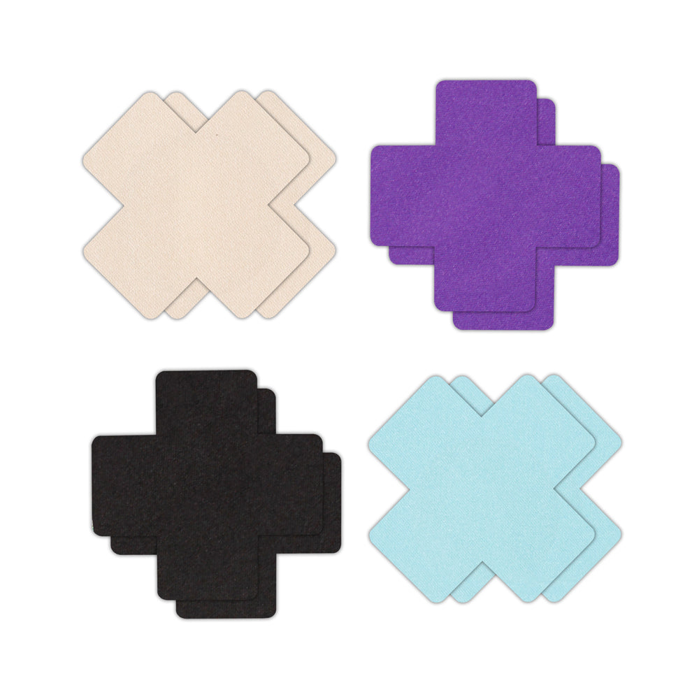Pretty Pasties Cross I Assorted 4 Pair | 657447107900 | Available at EroticWarehouse.com