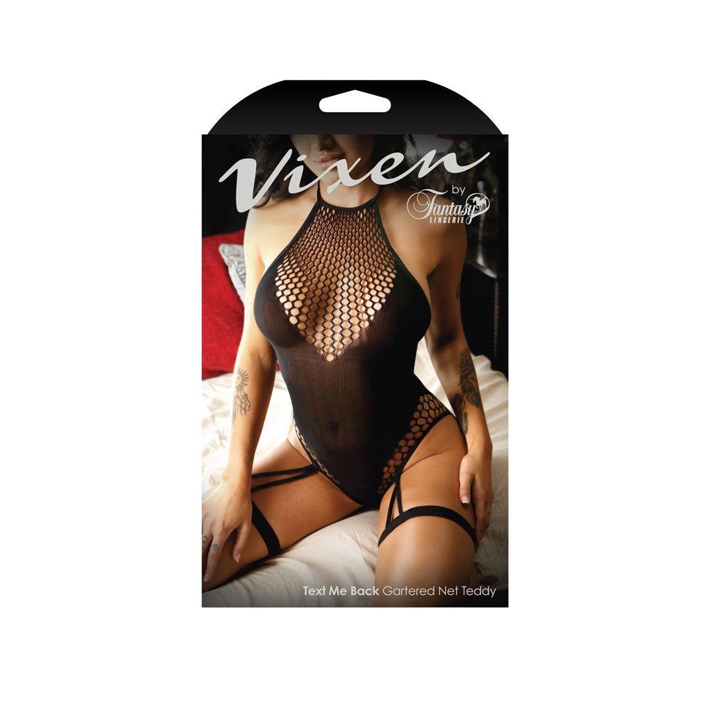 Text Me Back Gartered Teddy L/Xl | 657447308819 | Available at EroticWarehouse.com