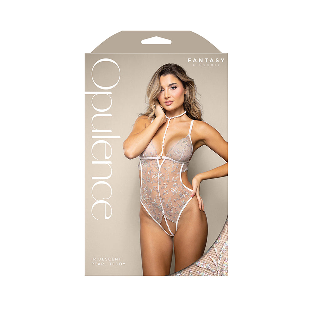 Iridescent Pearl Teddy M/L | 657447322112 | Available at EroticWarehouse.com