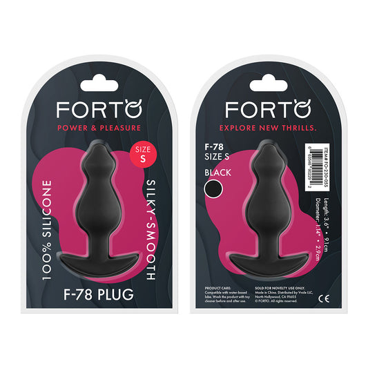 F-78: Pointee 100% Silicone Plug Small Black | 663546902292 | Available at EroticWarehouse.com
