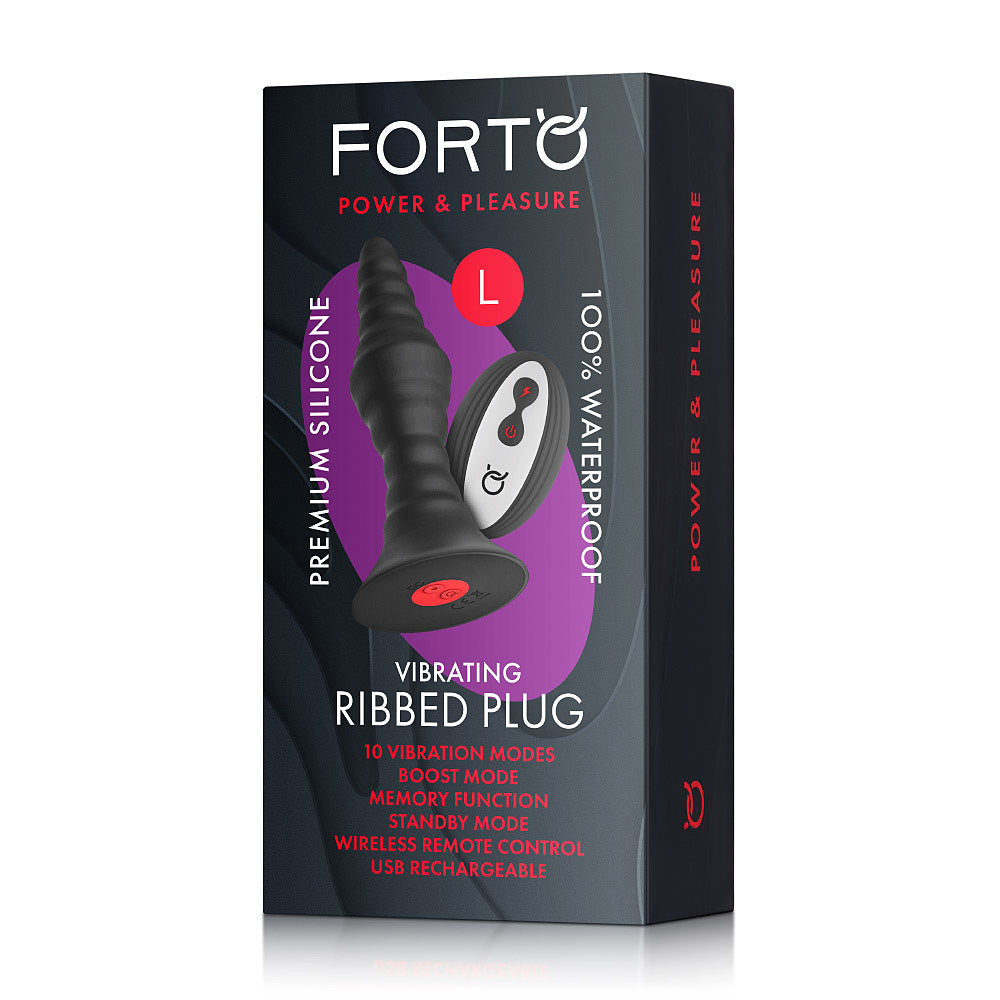 Vibrating Ribbed Plug W/ Remote Control S | 663546902988 | Available at EroticWarehouse.com