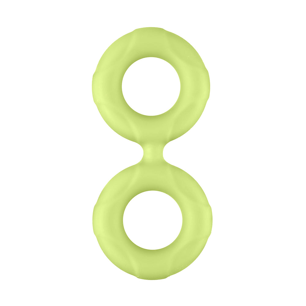F-81: Double Ring Liquid Silicone 44Mm Glow | 663546904838 | Available at EroticWarehouse.com