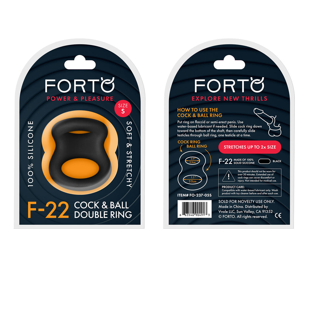 F-22: D Ring Liquid Silicone 49/50Mm Black | 663546904913 | Available at EroticWarehouse.com