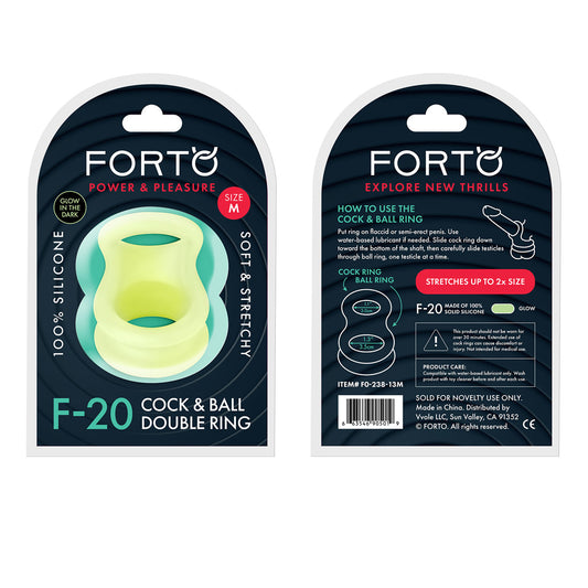Forto F-20: Balls Stretcher Liquid Silicone 55/72Mm Glow | 663546905019 | Available at EroticWarehouse.com
