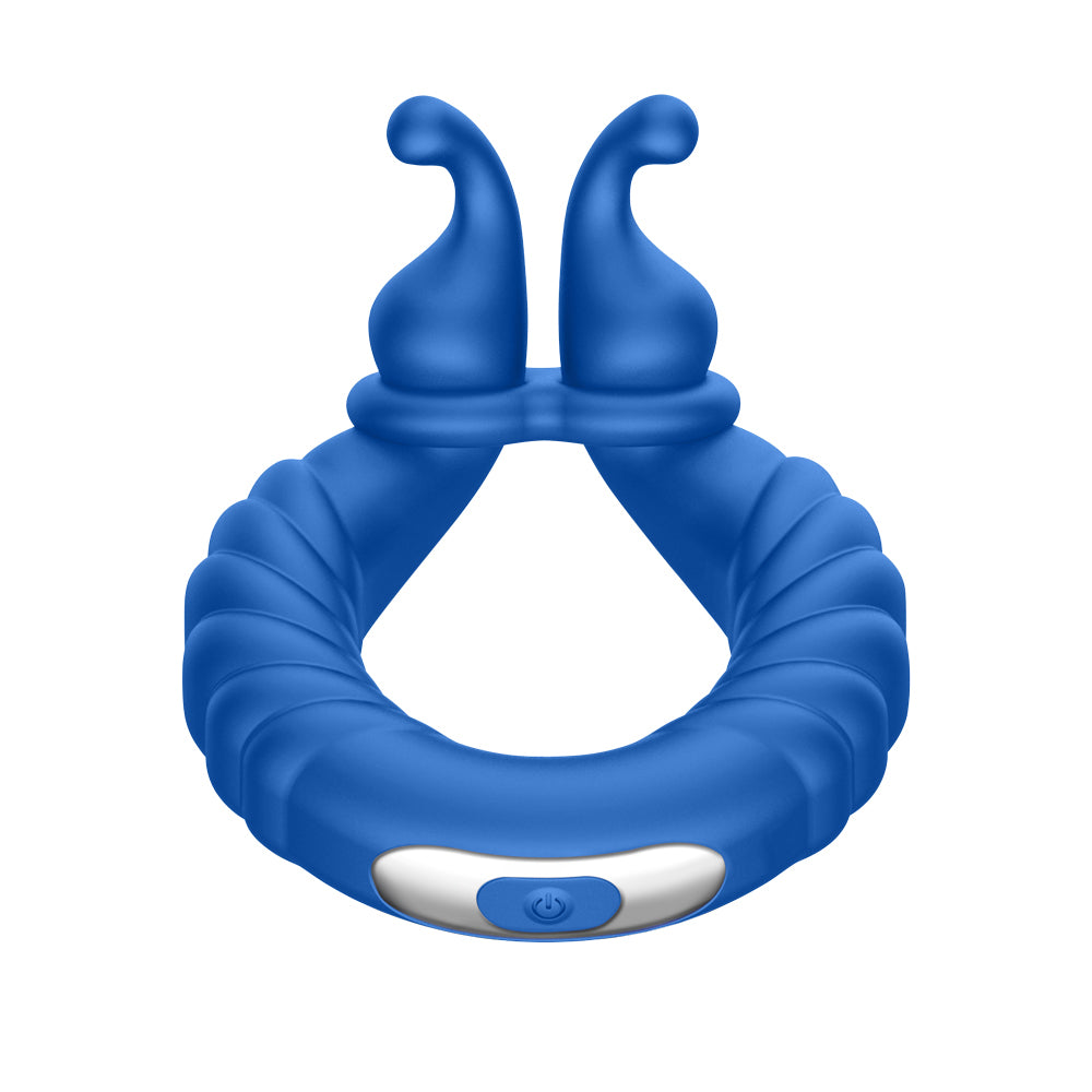 F-24: Textured Vibrating Cockring Blue | 663546905224 | Available at EroticWarehouse.com