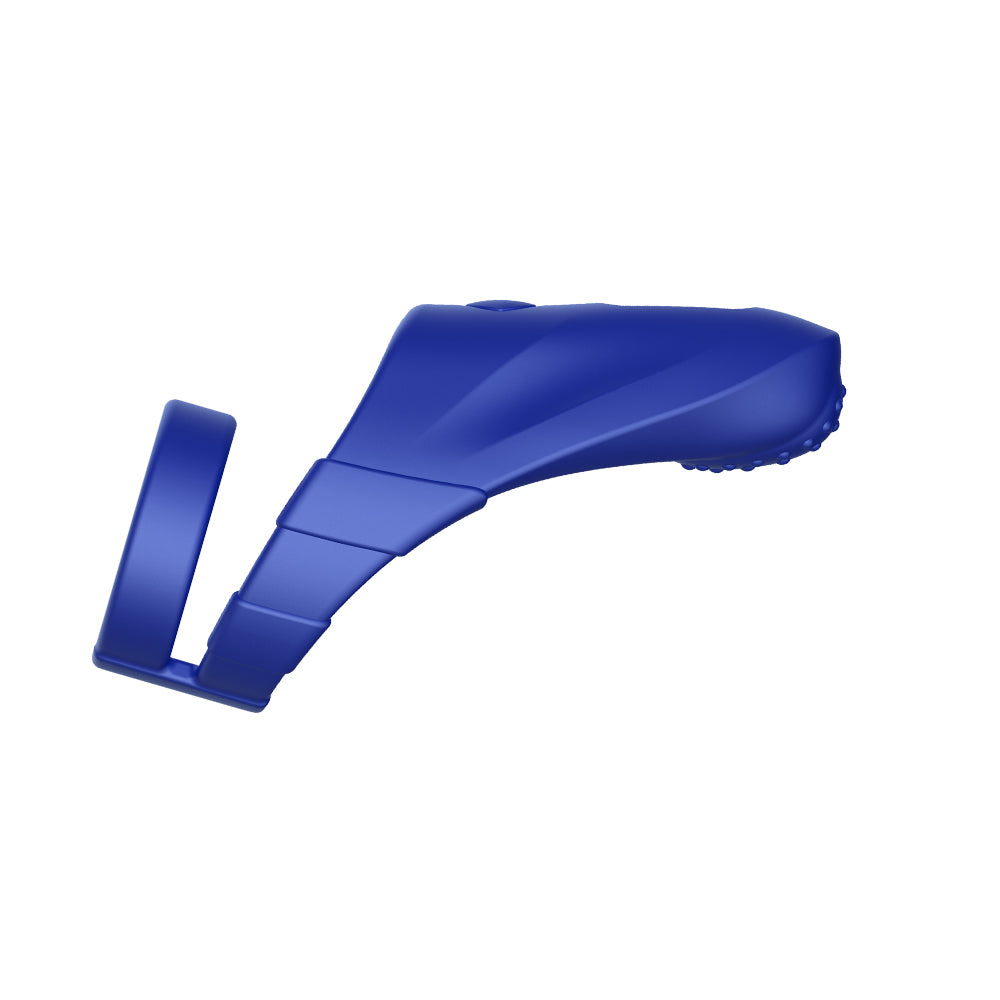 Forto F-48: Vibrating Perineum Double C-Ring Blue | 663546905255 | Available at EroticWarehouse.com
