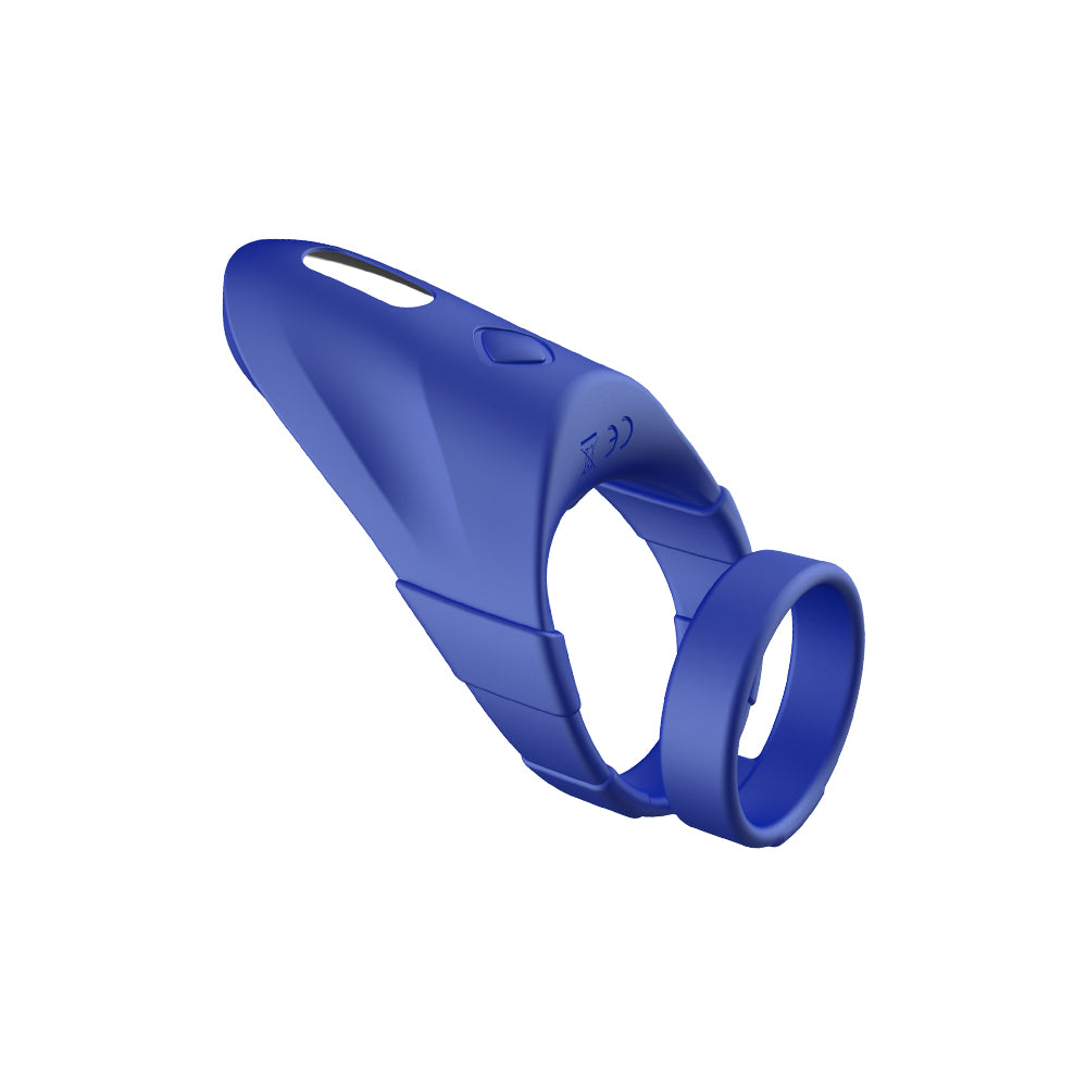 Forto F-48: Vibrating Perineum Double C-Ring Blue | 663546905255 | Available at EroticWarehouse.com
