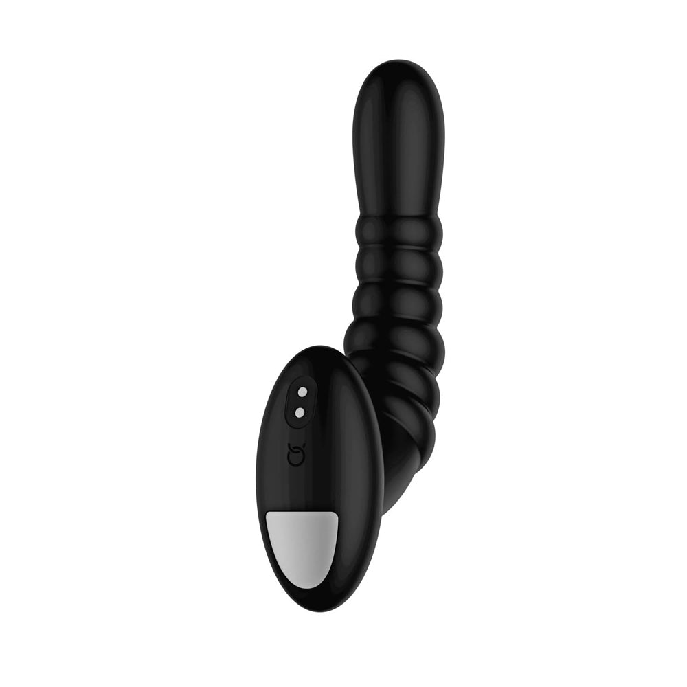 Ribbed Pro Vibrating Massager Black | 663546906191 | Available at EroticWarehouse.com