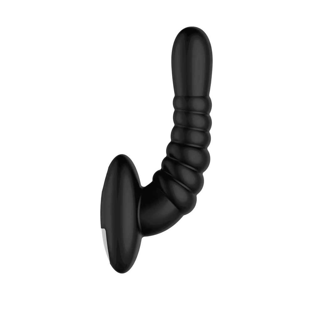 Ribbed Pro Vibrating Massager Black | 663546906191 | Available at EroticWarehouse.com