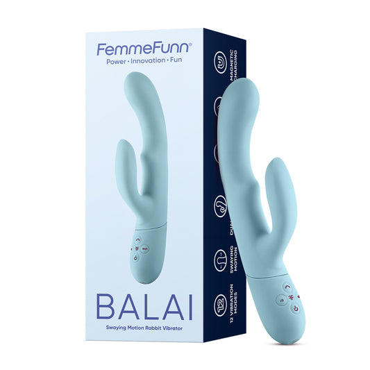 Femme Funn Balai Rabbit Dark Light Blue | 663546906276 | Available at EroticWarehouse.com