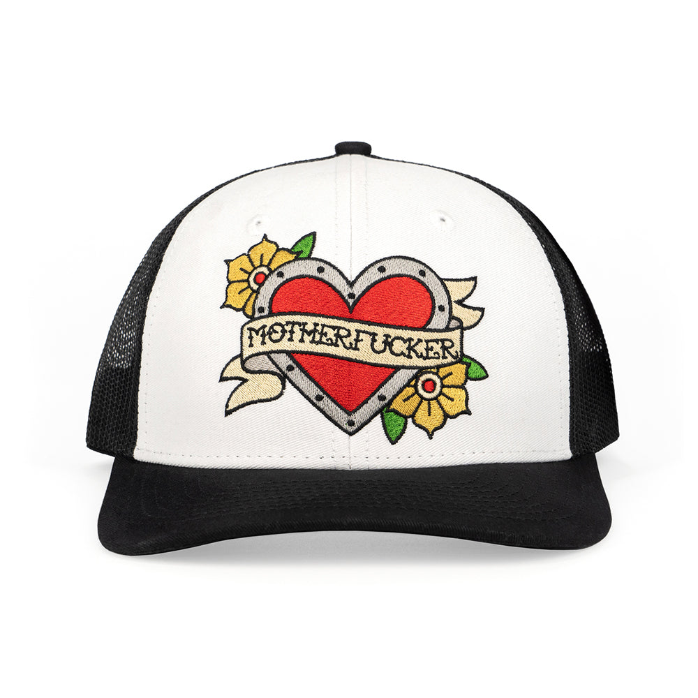 Tattoo Heart Mother Fucker Hat | 665752708019 | Available at EroticWarehouse.com