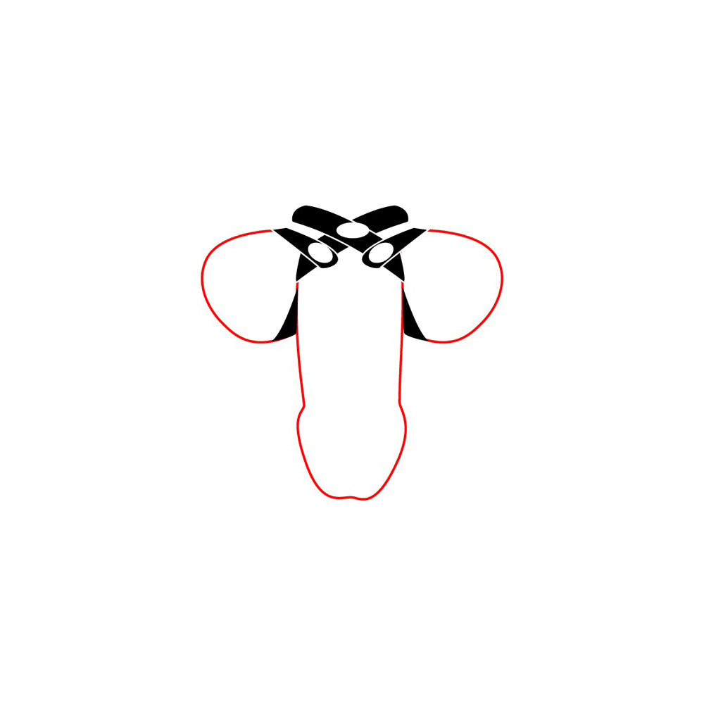 Leather Figure-8 C&B Divider - Black | 669729050378 | Available at EroticWarehouse.com